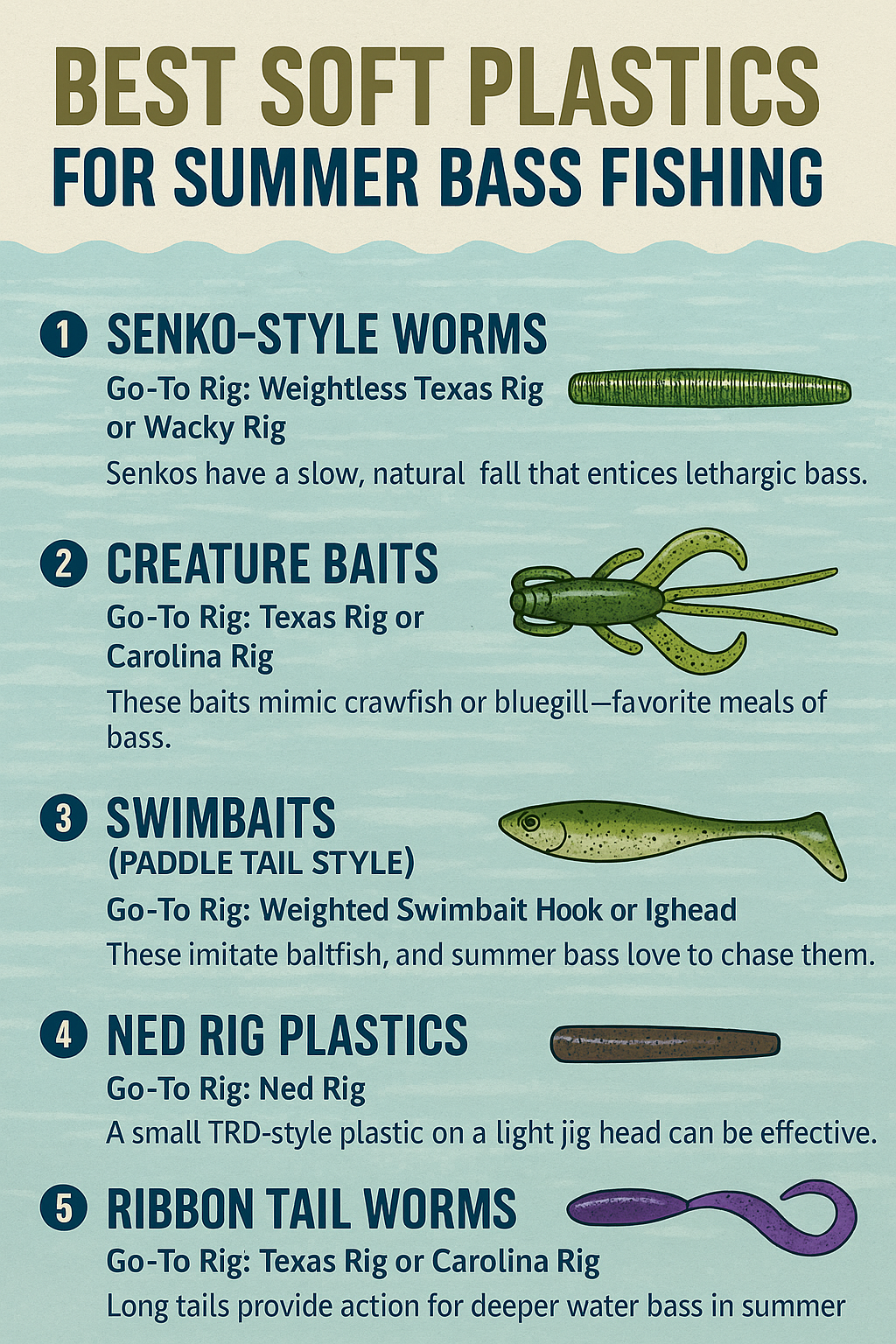 Hot Weather, Hotter Baits: Soft Plastics That Catch Summer Bass